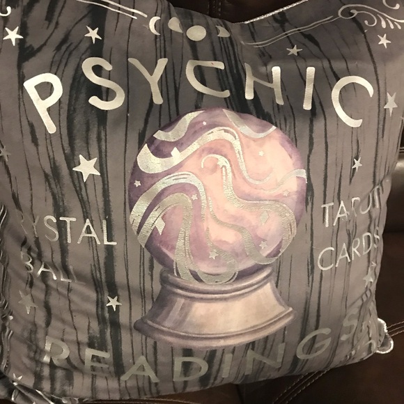 Rare Cynthia Rowley Curious Psychic Readings Halloween Feather Pillow GUC Tarot - Picture 3 of 7